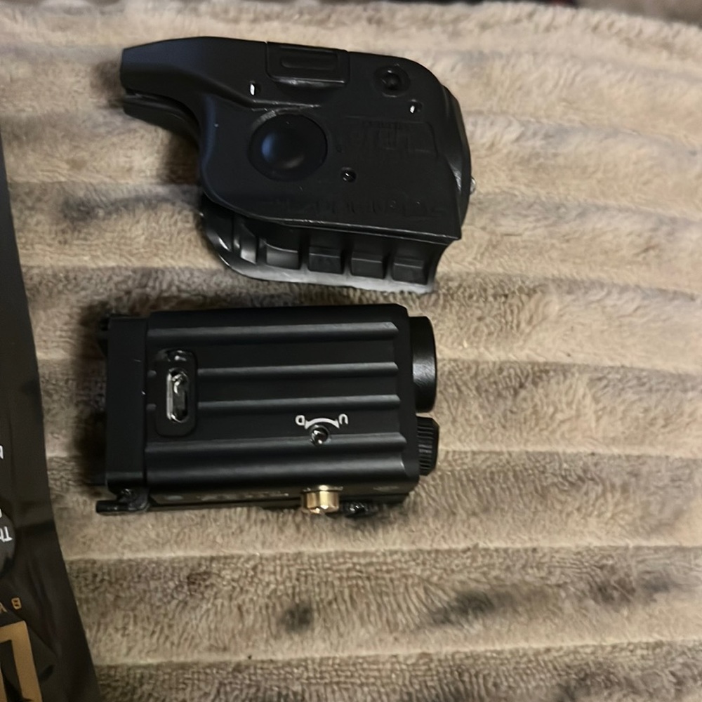One Streamlight Glock 43x laser/light and a Cronhawk laser/light Class III laser